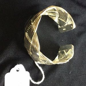 Beautiful silver woven cuff bracelet